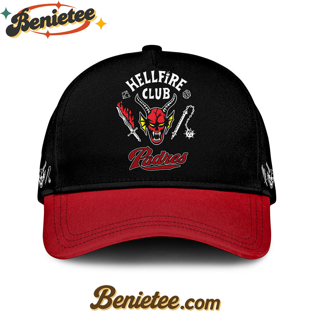All Team MLB San Diego Padres x Hellfire Club Redline Pinstripe Stranger Things Baseball Jersey - Image 4