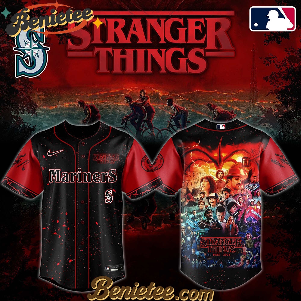 All Team MLB Seattle Mariners x Stranger Things Baseball Jersey 2025 Editions Limited - Image 3
