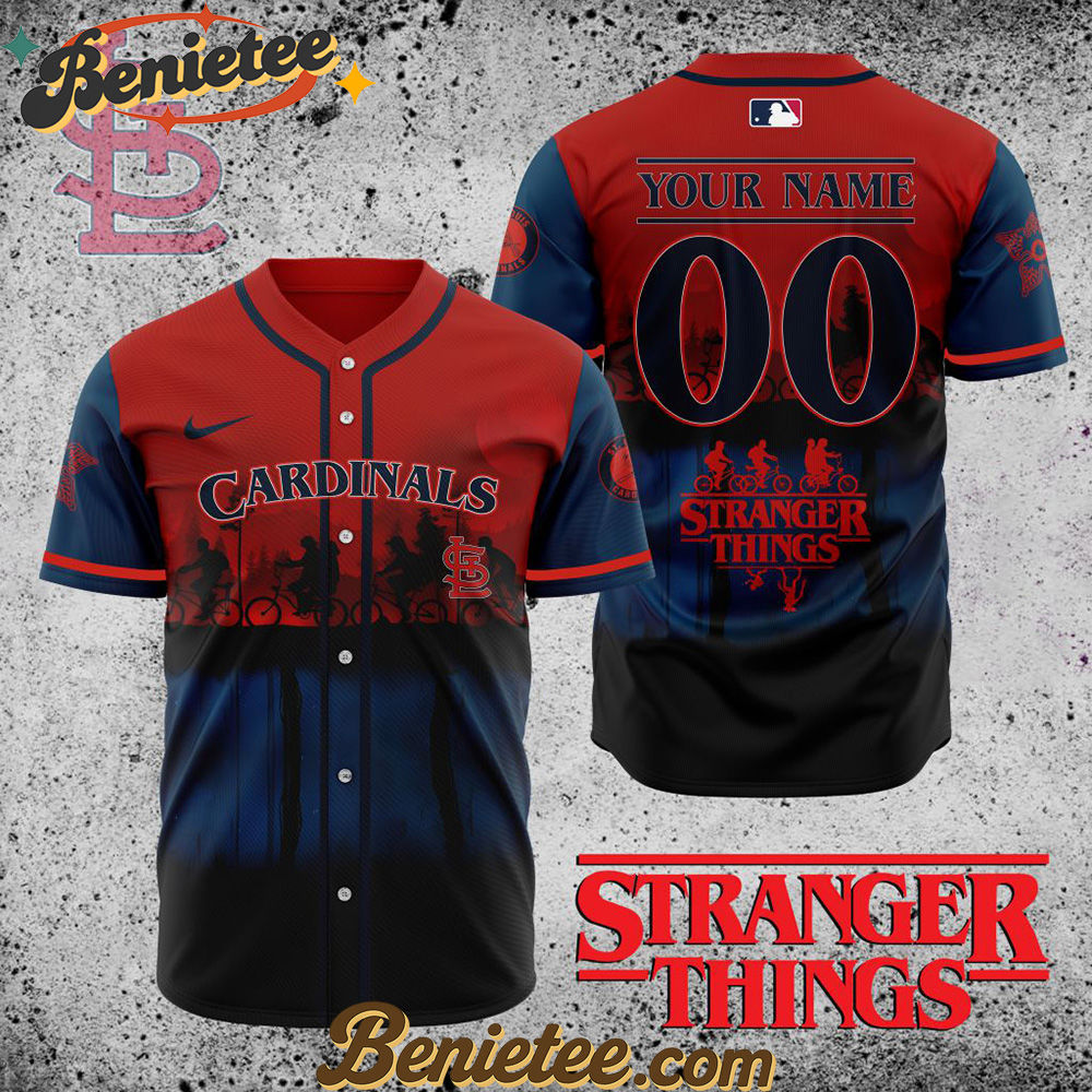 All Team MLB St. Louis Cardinals X Stranger Things Baseball Jersey