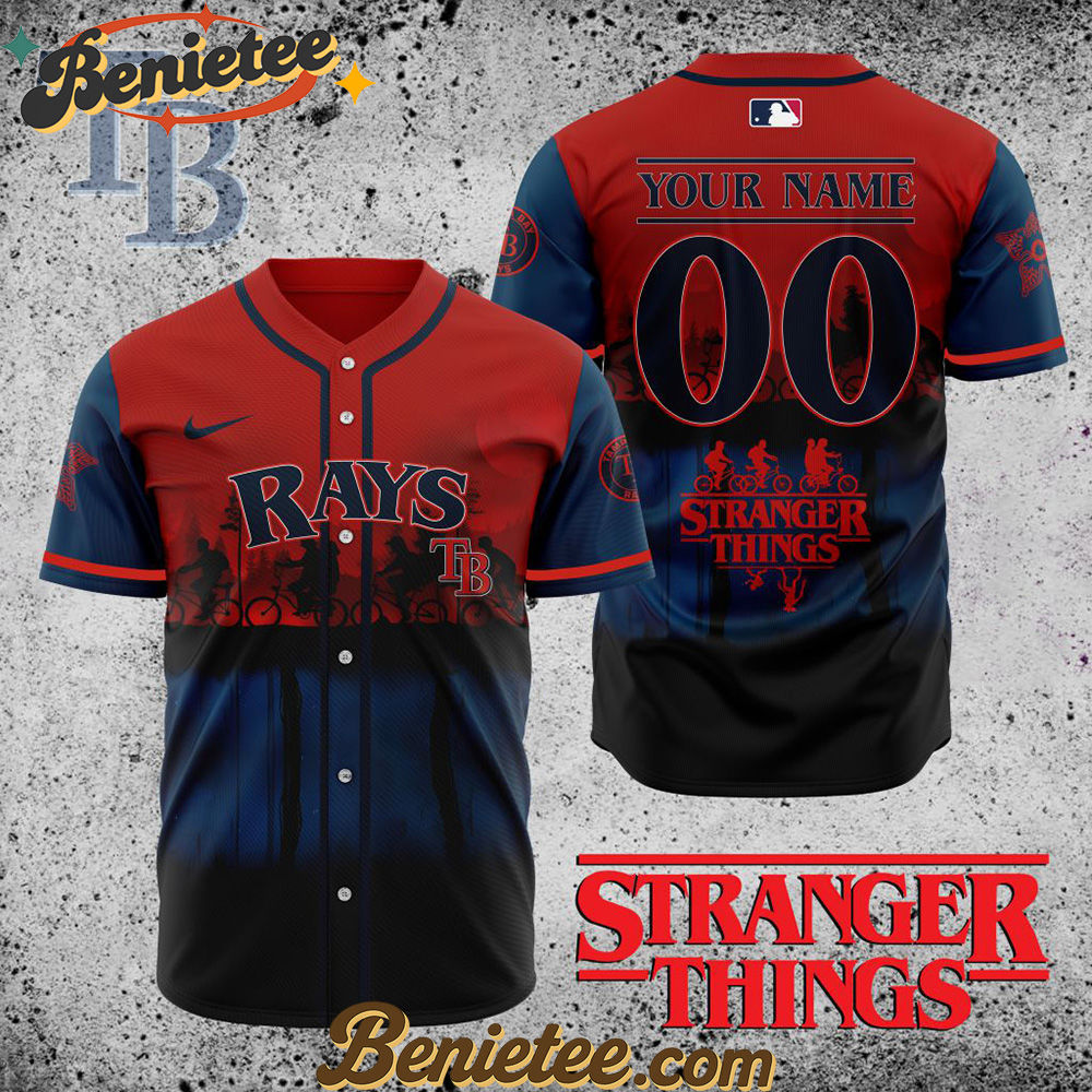 All Team MLB Tampa Bay Rays X Stranger Things Baseball Jersey