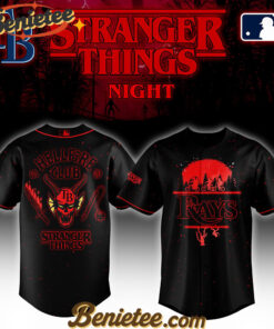 Alternative view of All Team MLB Tampa Bay Rays x Stranger Things Night Baseball Jersey Limited Edition