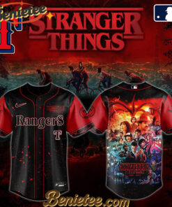 All Team MLB Texas Rangers x Stranger Things Baseball Jersey 2025 Editions Limited