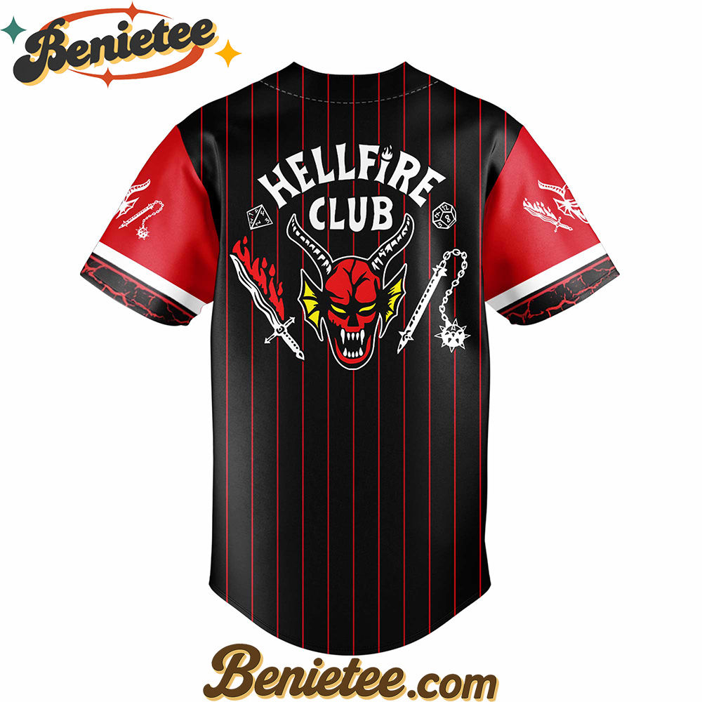 All Team MLB Toronto Blue Jays x Hellfire Club Redline Pinstripe Stranger Things Baseball Jersey - Image 3