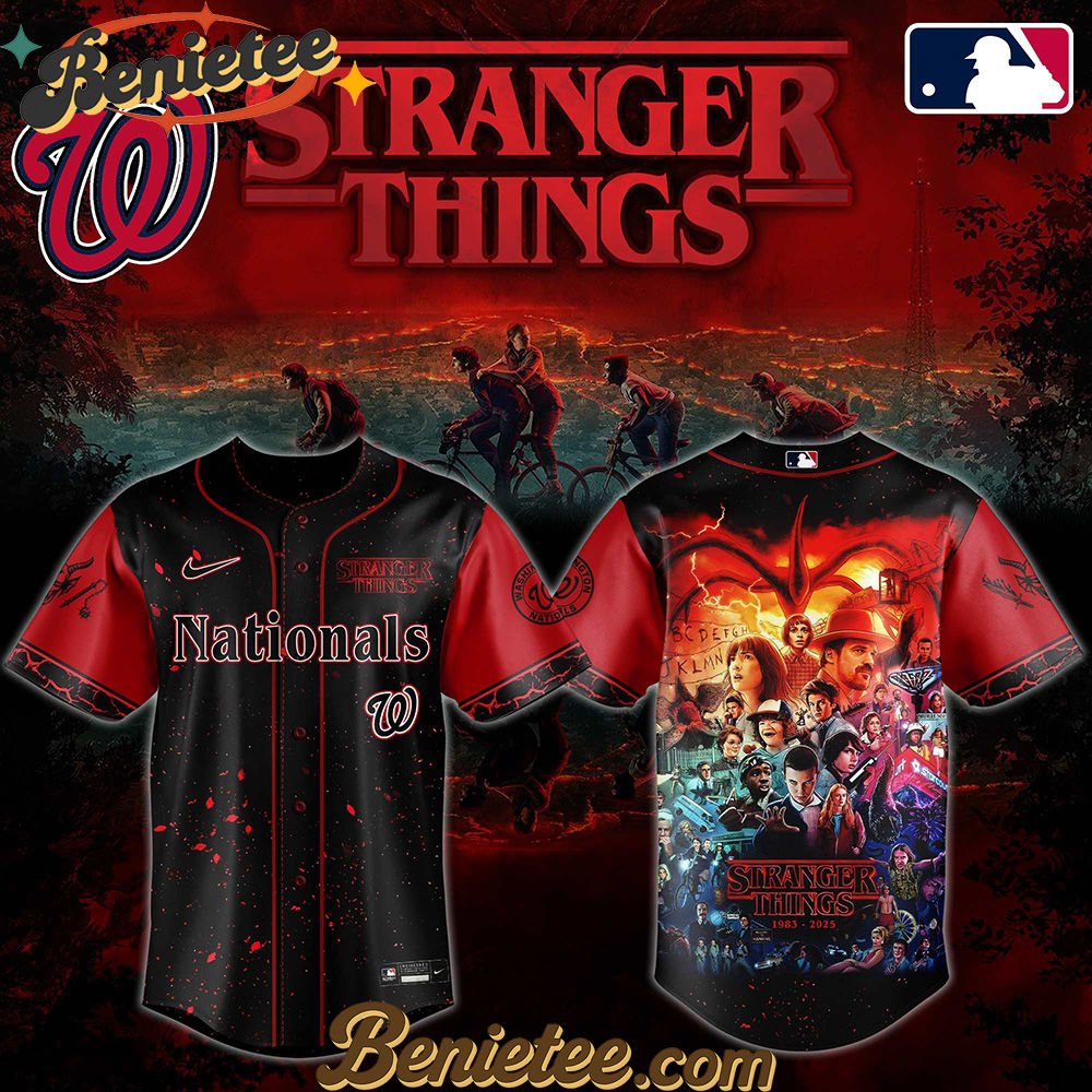 All Team MLB Washington Nationals x Stranger Things Baseball Jersey 2025 Editions Limited - Image 3
