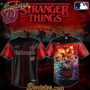 All Team MLB Washington Nationals x Stranger Things Baseball Jersey 2025 Editions Limited