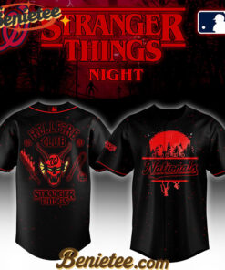 All Team MLB Washington Nationals x Stranger Things Night Baseball Jersey Limited Edition