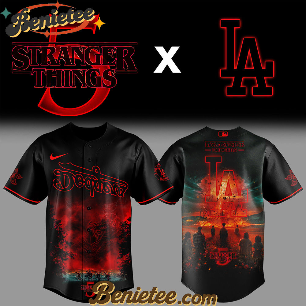 Los Angeles Dodgers MLB x Stranger Things Tentacles Baseball Jersey