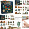 American Landmarks Advent Calendar 2025, Christmas Countdown Advent Calendar Gift Box with 24 Acrylic Ornaments