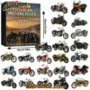 American Motorcycles Advent Calendar 2025, Christmas Countdown Advent Calendar Gift Box with 24 Acrylic Ornaments