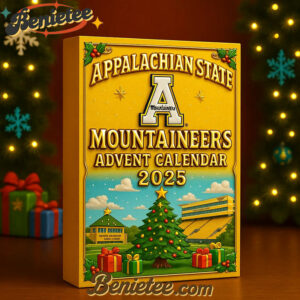 Appalachian State Mountaineers Advent Calendar, Christmas Countdown Advent Calendar Gift Box with 24 Acrylic Ornaments