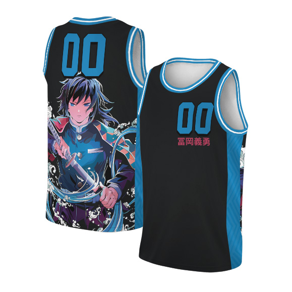 The Water Hashira BasketballJersay, Anime Demon Slayer, Custom Number