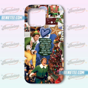 Elf collage iPhone Case, Buddy the Elf background iPhone Case, Gift for Christmas