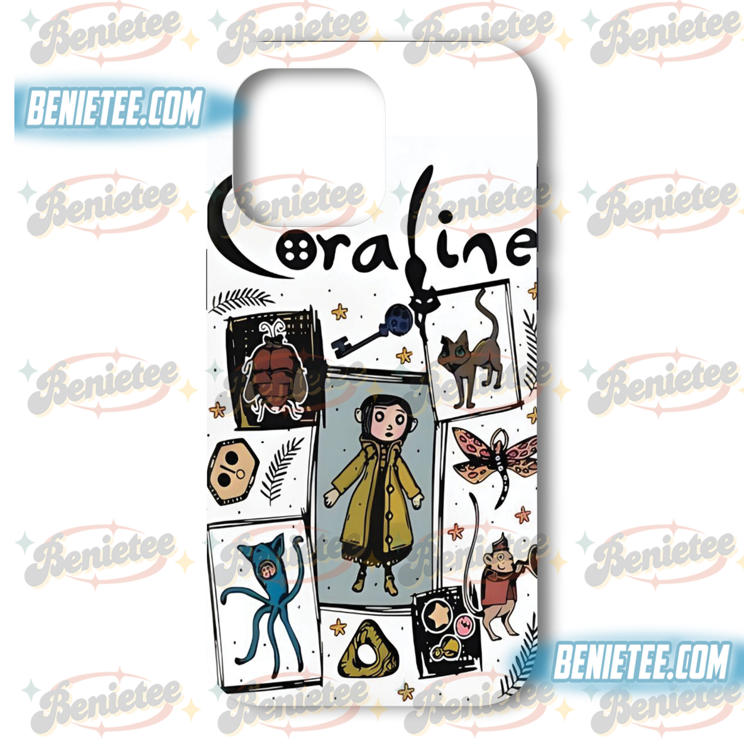 Coraline Phone Case, Button Eyes Phone Cover, Halloween Gift