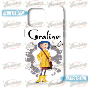 Coraline and Wybie Couple Tough phone Case, Coraline Phone Case, Button Eyes Phone Cover, Halloween Gift, Couple Movie Gift