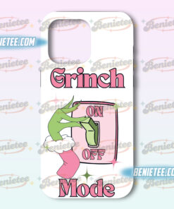 Grinch Pink Christmas Phone Cover, Grinch ON/OFF Mode Case Iphone, Gift For Christmas