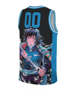 Alternative view of The Water Hashira BasketballJersay, Anime Demon Slayer, Custom Number