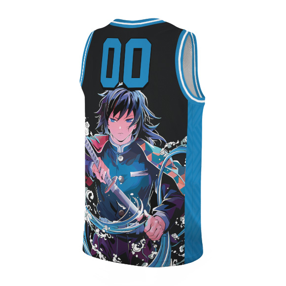 The Water Hashira BasketballJersay, Anime Demon Slayer, Custom Number - Image 2