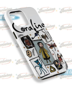 Alternative view of Coraline Phone Case, Button Eyes Phone Cover, Halloween Gift