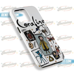 Alternative view of Coraline Phone Case, Button Eyes Phone Cover, Halloween Gift