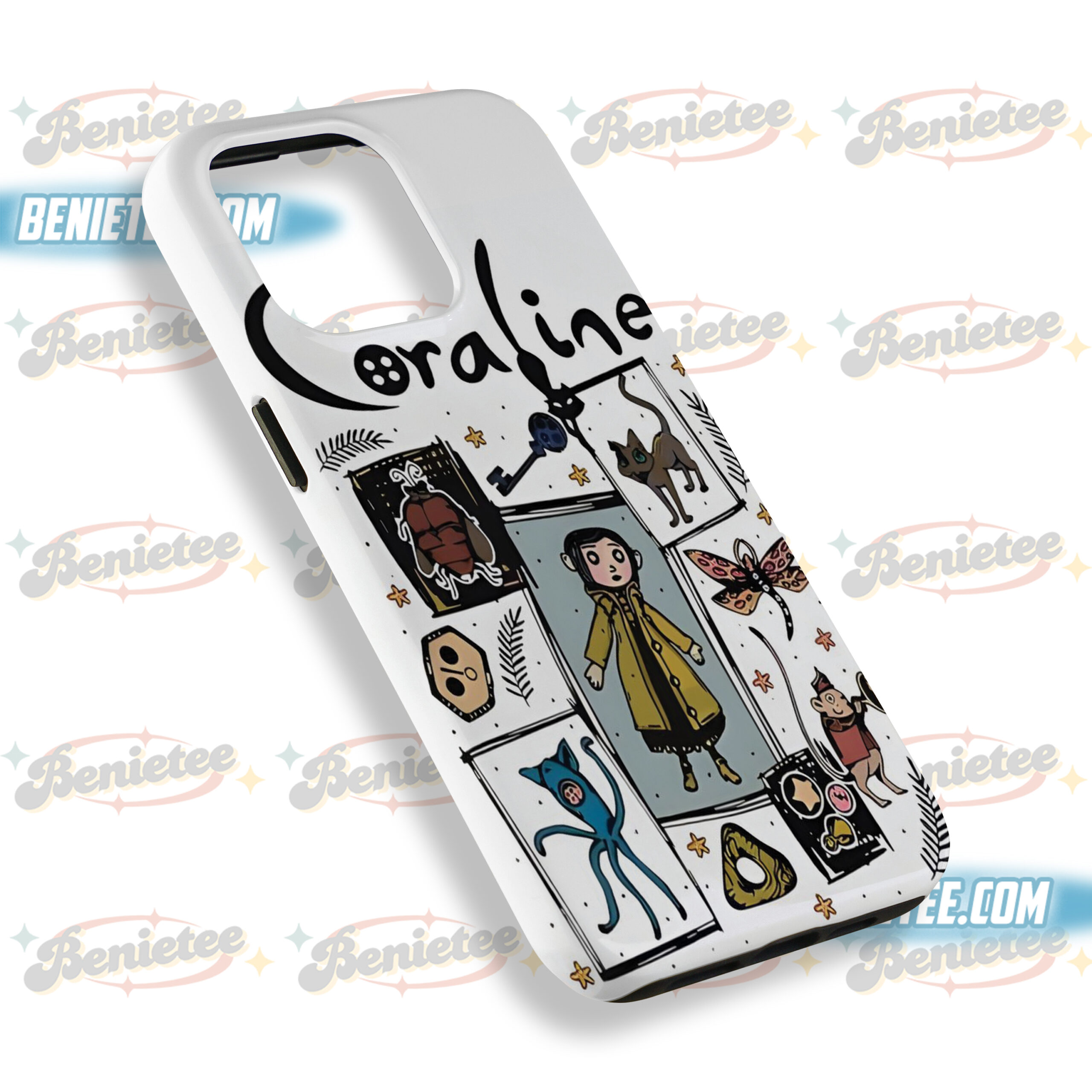 Coraline Phone Case, Button Eyes Phone Cover, Halloween Gift - Image 2