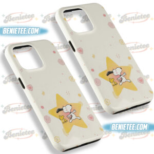 Alternative view of Snoopy Stars Adventure Accessories Case Phone, Snoopy Cartoon Characters on a Starry Background, Snoopy Tough Phone Cover