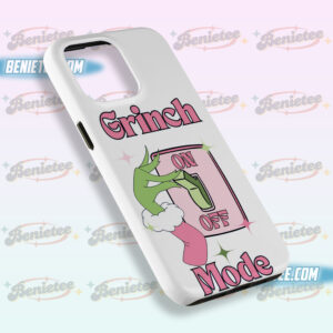 Alternative view of Grinch Pink Christmas Phone Cover, Grinch ON/OFF Mode Case Iphone, Gift For Christmas