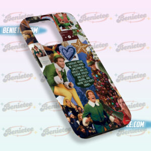 Alternative view of Elf collage iPhone Case, Buddy the Elf background iPhone Case, Gift for Christmas