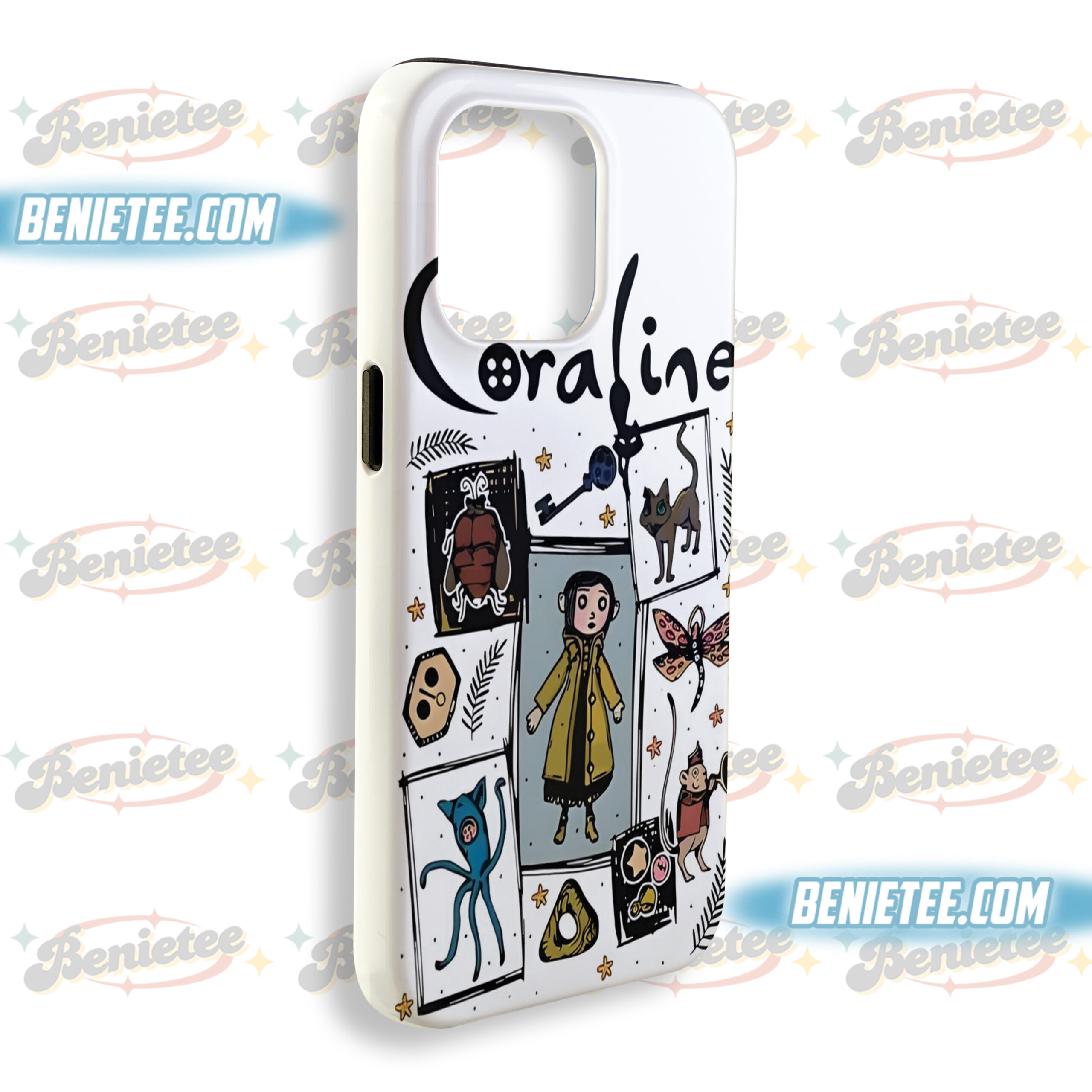 Coraline Phone Case, Button Eyes Phone Cover, Halloween Gift - Image 3