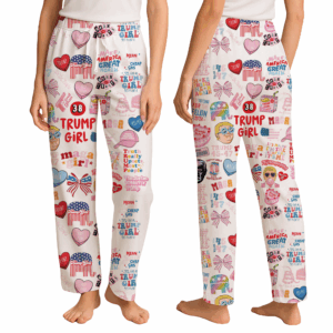 Trump Girl Pajamas, Humorous Trump Maga Pajama Pants, Trump Pajamas Couple, Make America Great Again Sleepwear