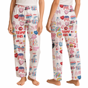 Trump Girl Pajamas, Humorous Trump Maga Pajama Pants, Trump Pajamas Couple, Make America Great Again Sleepwear