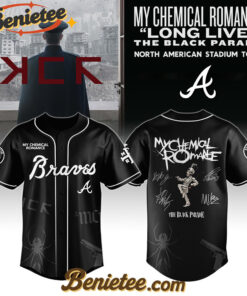 Athletics x My Chemical Romance 'Long Live The Black Parade' North American Stadium Tour Baseball Jersey,