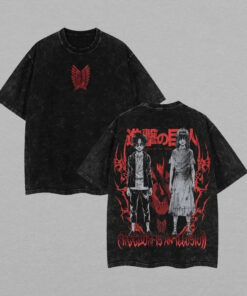 Attack on Titan Anime Shirt Double-Sided Washed Manga Top Viral Anime Streetwear Unisex Heavyweight Otaku Tee for Him