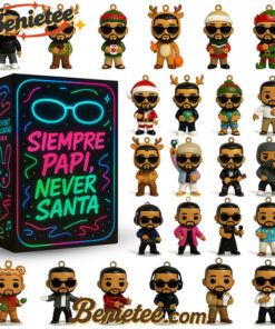 Bad Bunny Siempre Papi Never Santa Premium Advent Calendar 2025 CHRISTMAS GIFT, CHRISTMAS IDEA, Christmas Countdown Advent Calendar Gift Box with 24 Acrylic Ornaments