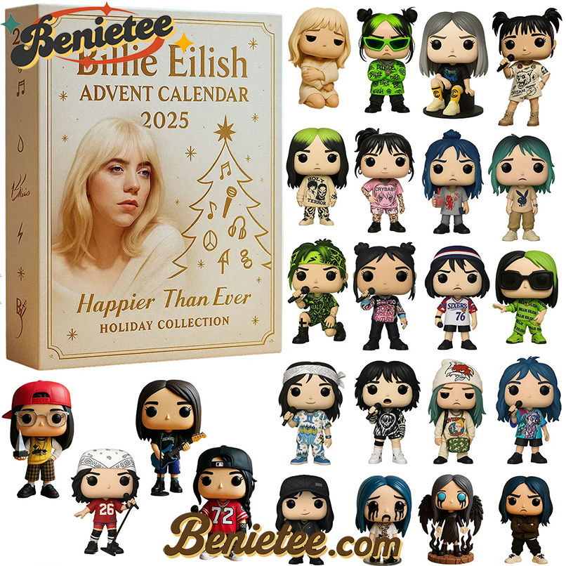 Billie Eilish Advent Calendar, Christmas Countdown Advent Calendar Gift Box with 24 Acrylic Ornaments
