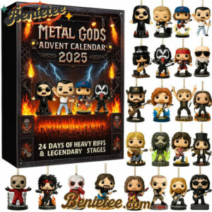 BEST Rock Legend Advent Calendar 2025, Christmas Countdown Advent Calendar Gift Box with 24 Acrylic Ornaments