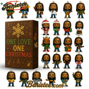 Bob Marley One Love One Christmas Premium Advent Calendar 2025 CHRISTMAS GIFT, CHRISTMAS IDEA, Christmas Countdown Advent Calendar Gift Box with 24 Acrylic Ornaments