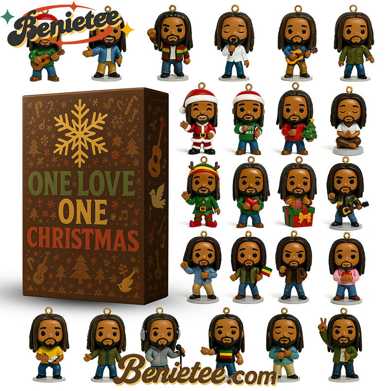 Bob Marley One Love One Christmas Premium Advent Calendar 2025 CHRISTMAS GIFT, CHRISTMAS IDEA, Christmas Countdown Advent Calendar Gift Box with 24 Acrylic Ornaments