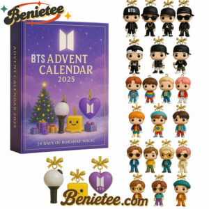 BTS Kpop idol Advent Calendar 2025 CHRISTMAS GIFT, CHRISTMAS IDEA, Christmas Countdown Advent Calendar Gift Box with 24 Acrylic Ornaments