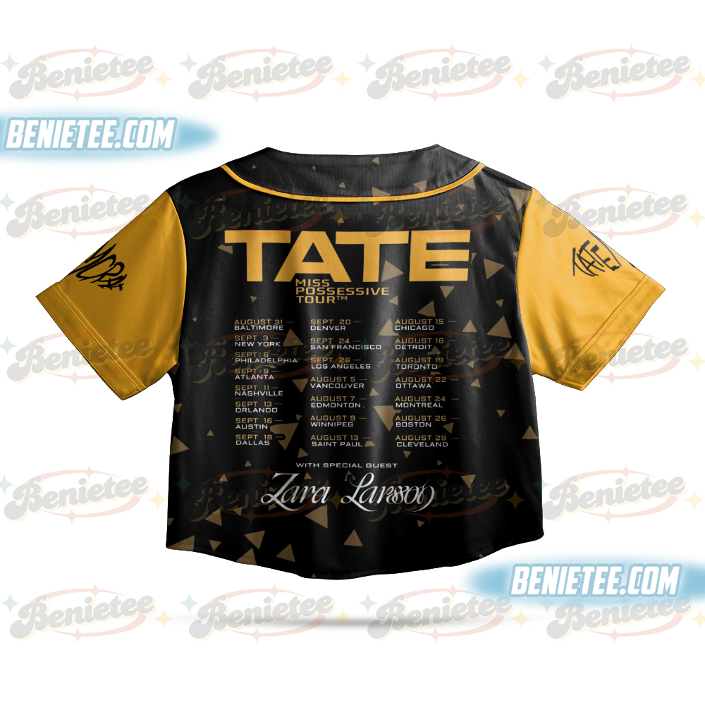 Miss Possessive Tour Concert Jersey, Tate McRae Tour 2025 Shirt, Tate McRae Graphic Baseball Jersey - Image 3