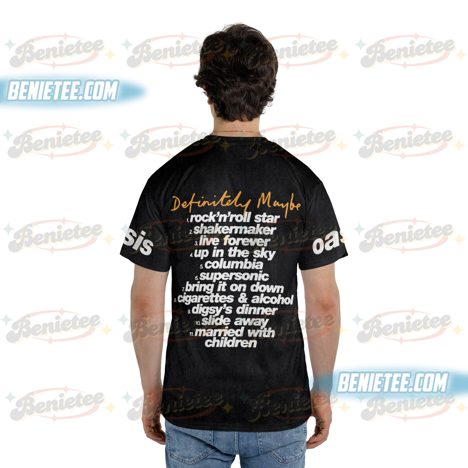 Oasis Definitely Maybe Tracklist T-Shirt - Image 5