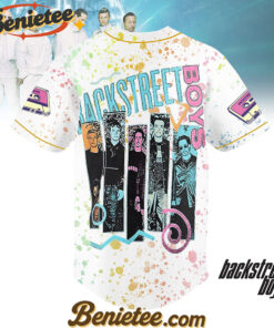 Alternative view of Backstreet Boys Band Music Into The Millennium Tour Las Vegas Sphere Baseball Jersey, Backstreet Boys Lover Baseball Jersey