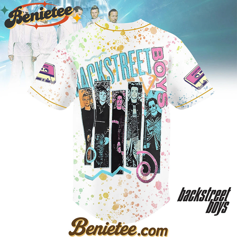 Backstreet Boys Band Music Into The Millennium Tour Las Vegas Sphere Baseball Jersey, Backstreet Boys Lover Baseball Jersey - Image 2