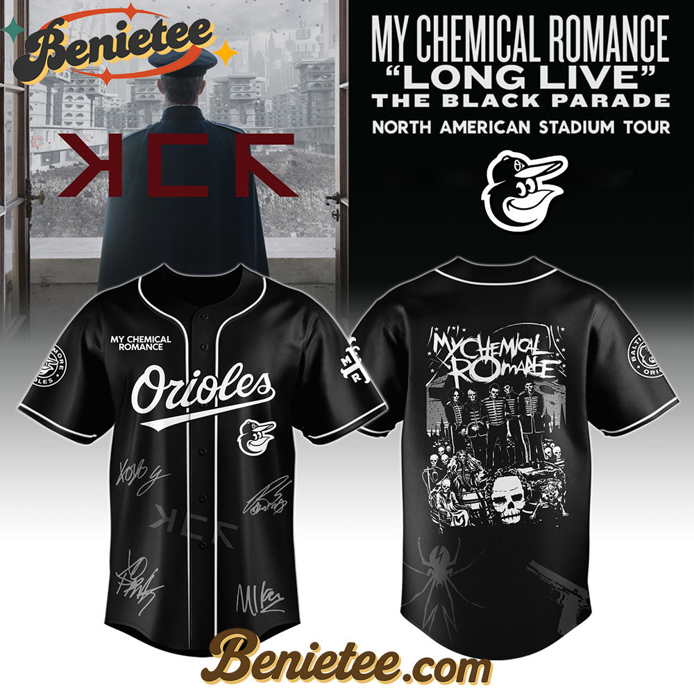 Baltimore Orioles x My Chemical Romance 'Long Live The Black Parade' North American Stadium Tour Baseball Jersey,