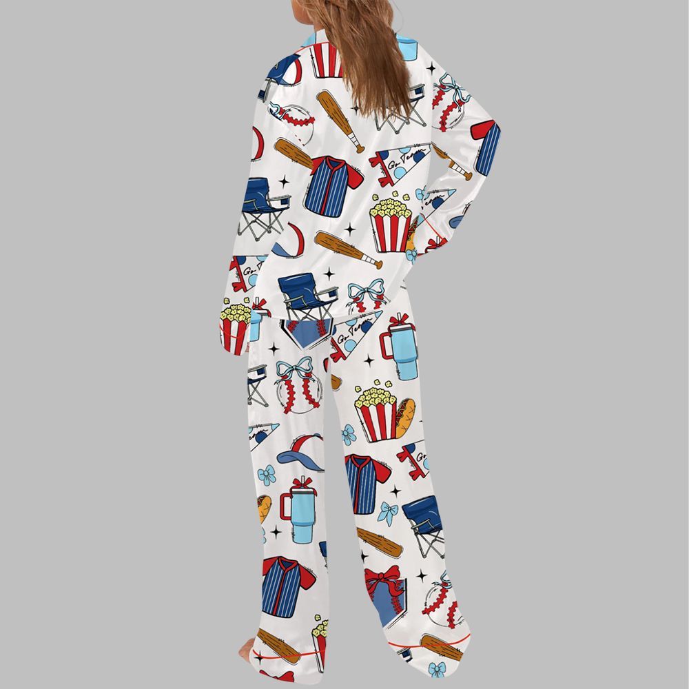 Baseball Game Day Pajama Set For Women - Image 3
