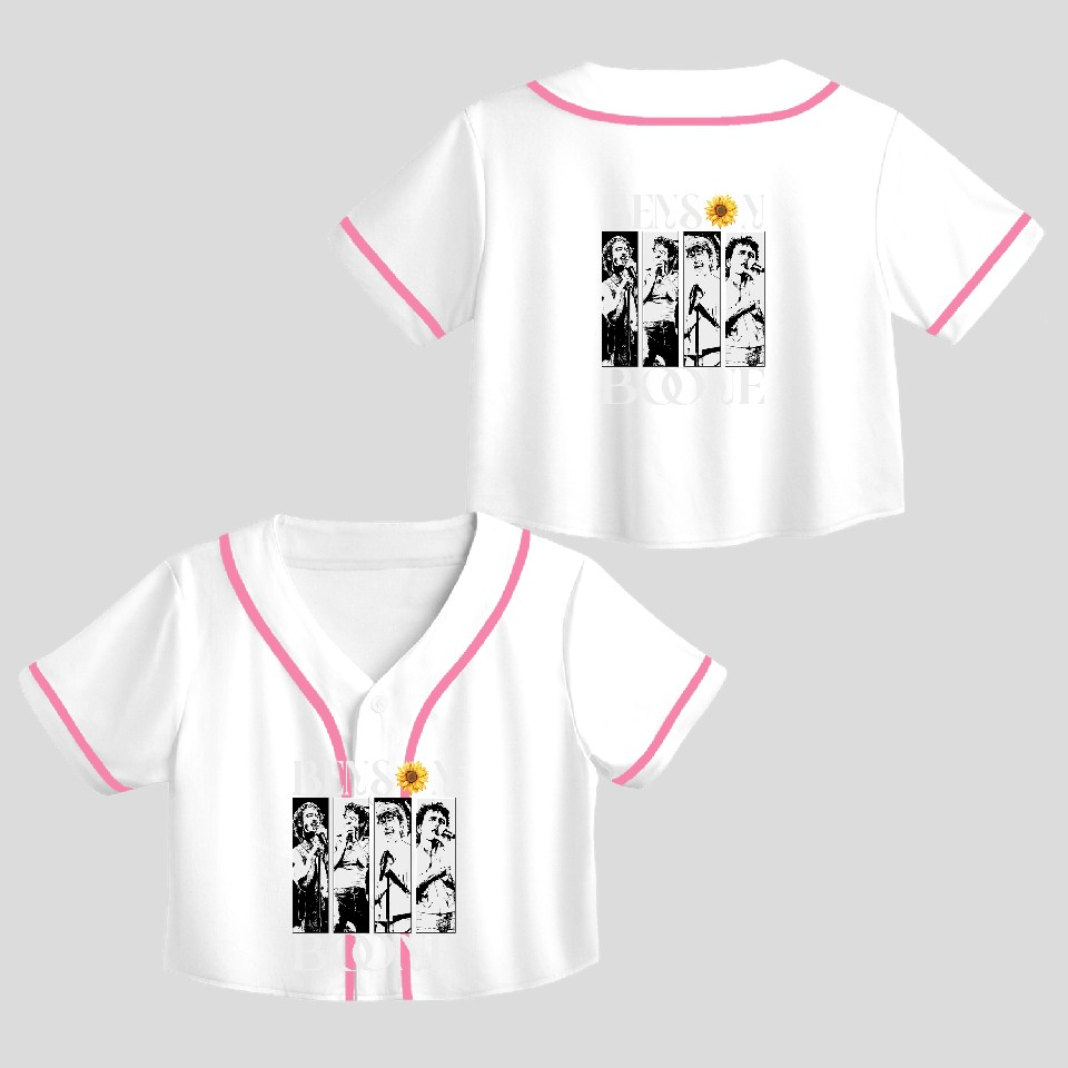 Benson Boone Crop Top Baseball Jerseys, Tour Album 2025 Concert Custom Color - Image 2