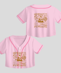 Alternative view of Benson Boone Doodle Art Fireworks And Rollerblades Unisex Crop Top Baseball Jerseys, Custom Color