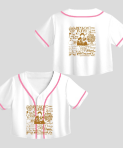 Benson Boone Doodle Art Fireworks And Rollerblades Unisex Crop Top Baseball Jerseys, Custom Color