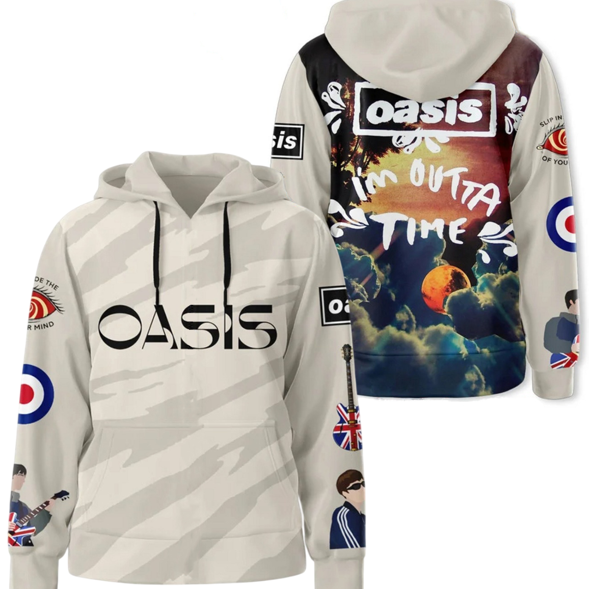 Oasis Rock Band Premium 3D Hoodie