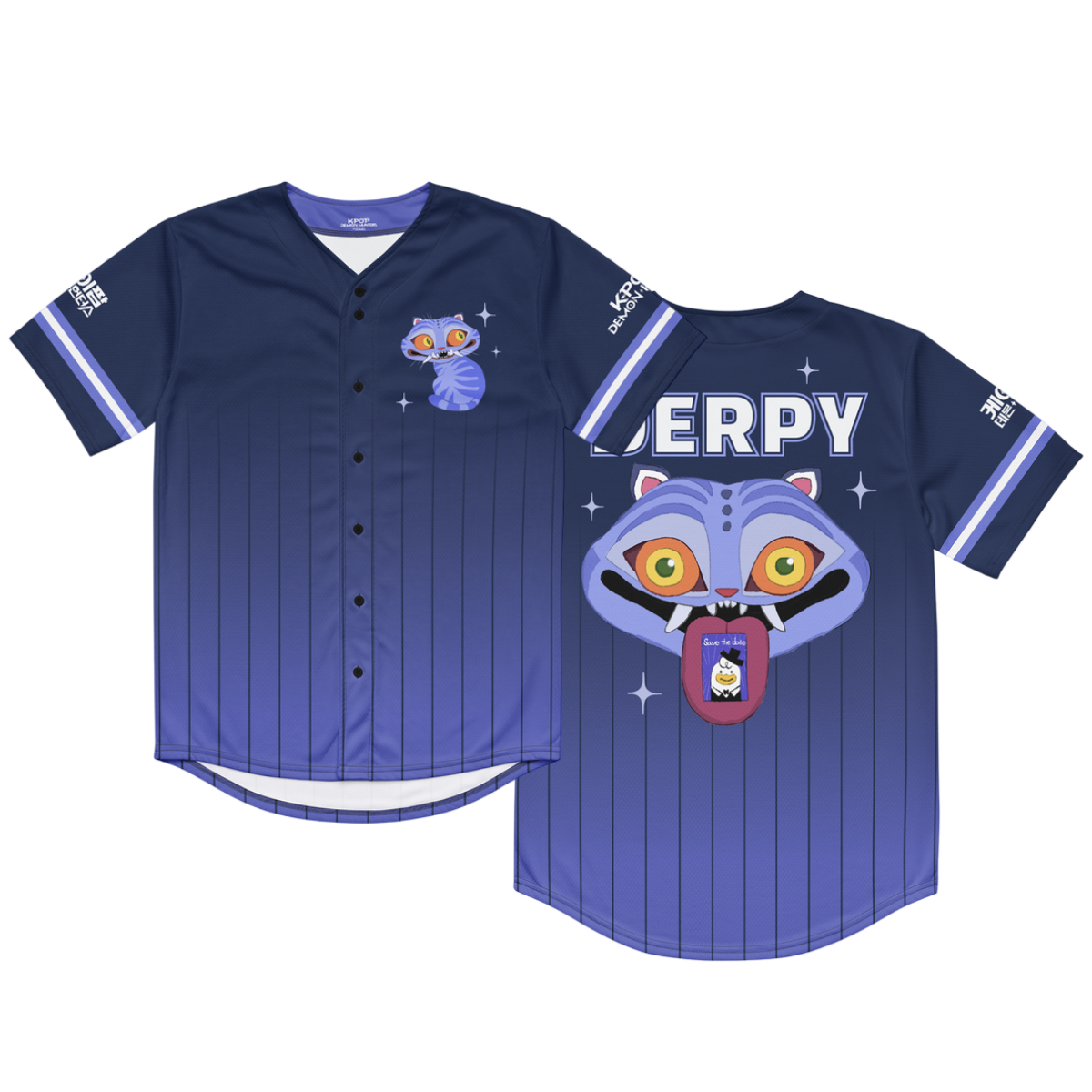 KPop Demon Hunters Derpy Tiger Baseball Jersey
