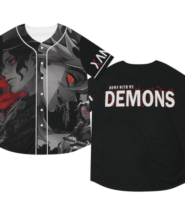 Down with my Demons Baseball Jersey, DemonSlayer Anime Jersey